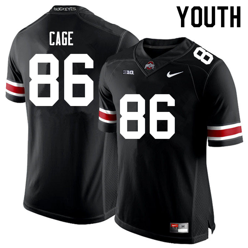 Youth #86 Jerron Cage Ohio State Buckeyes College Football Jerseys Sale-Black